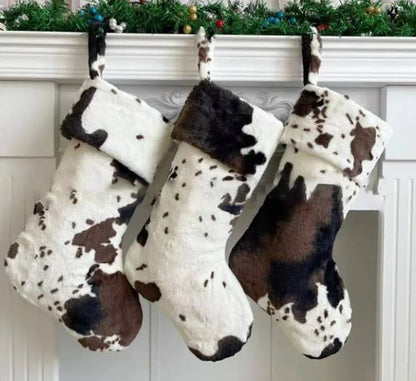 Cow Print Christmas Stocking