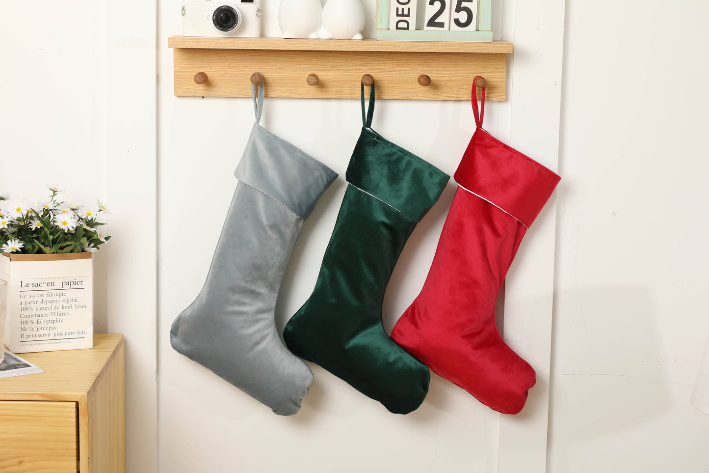 VELVET NOEL CHRISTMAS STOCKING